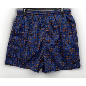 Nike Vintage 90s Abstract Art Multicolor Nylon Swoosh Shorts Mens Size XL